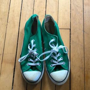 Green Converse shoes